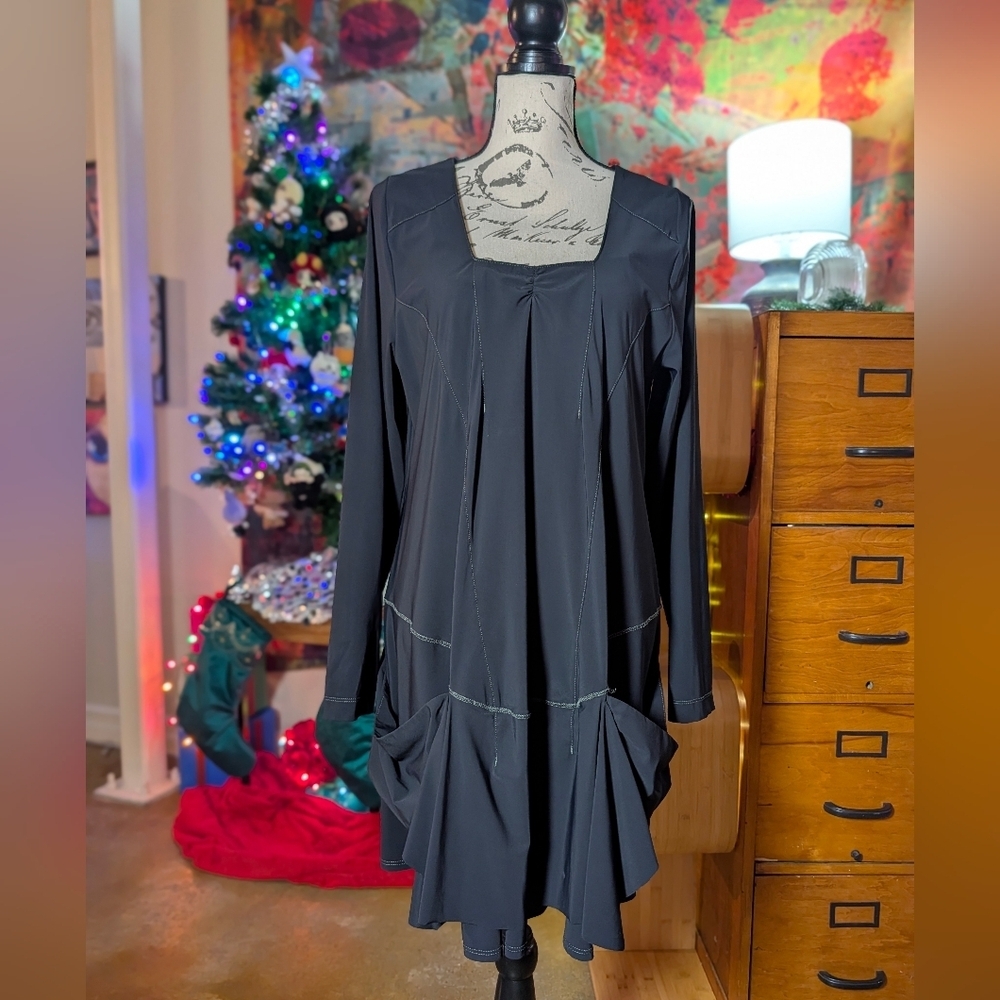 Black Babydoll Dress (Sz 14)